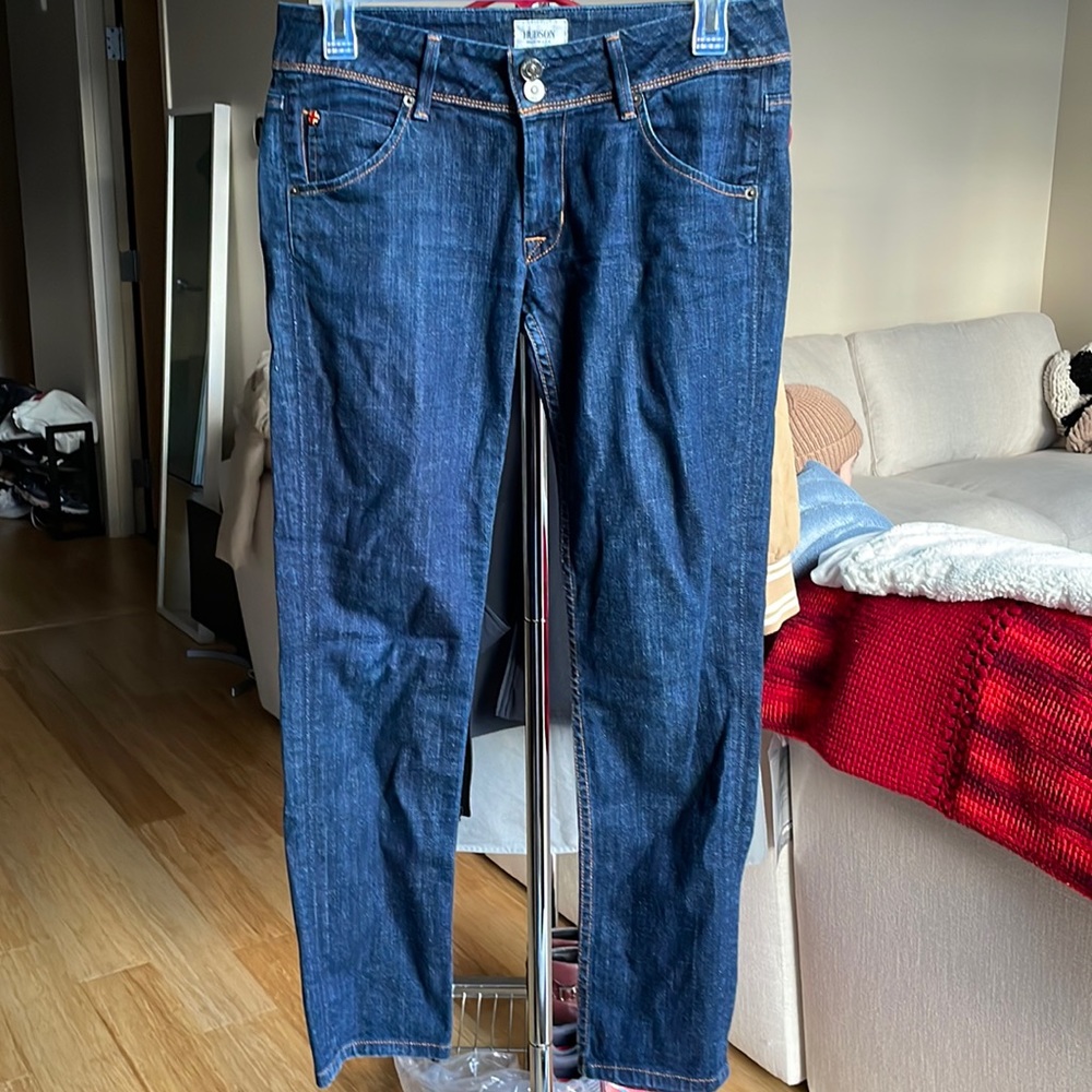 Hudson low rise, straight leg jeans